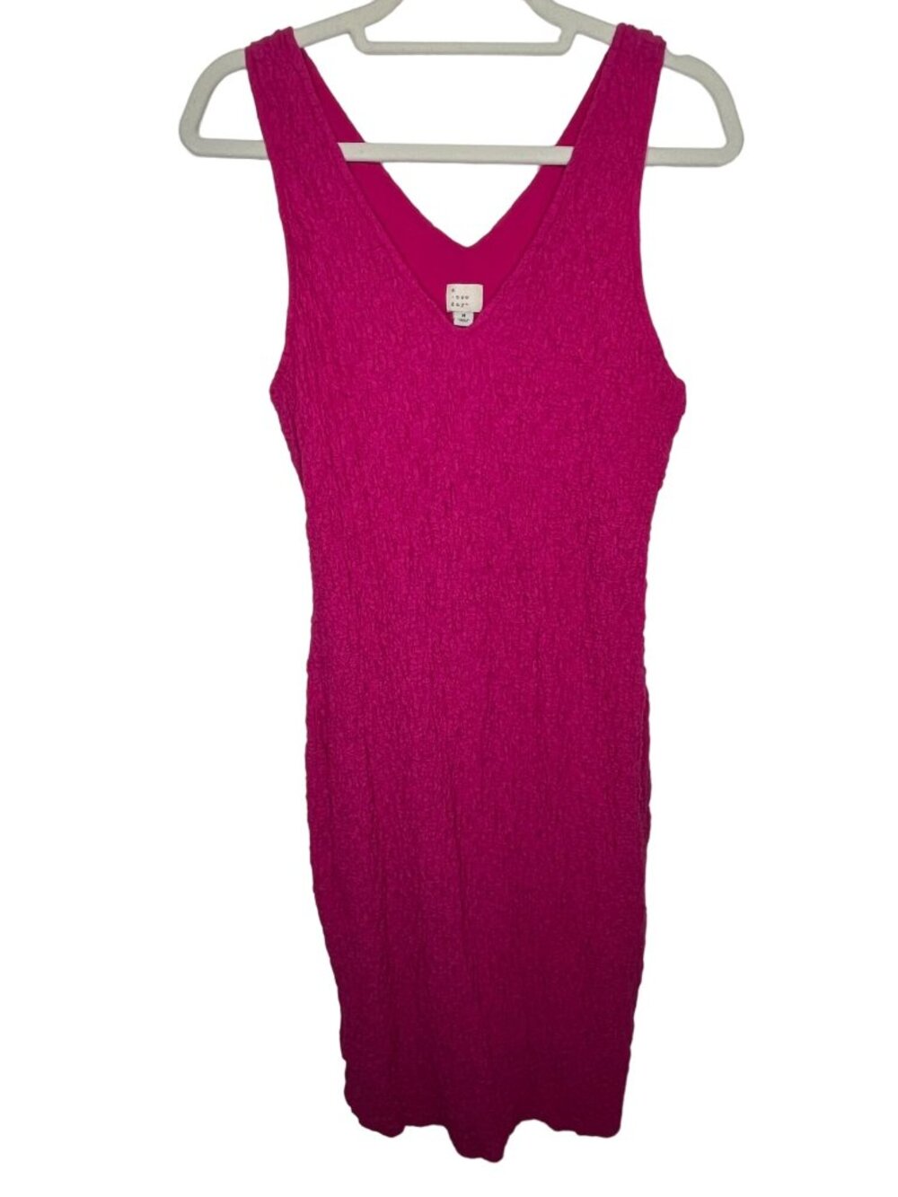 A New Day Sheath Dress Women M Pink Sleeveless Stretch Bodycon Casual